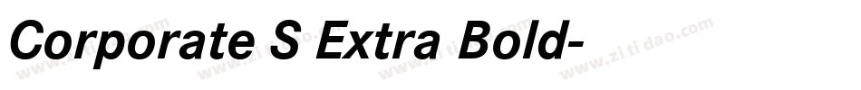 Corporate S Extra Bold字体转换